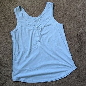 Heather light blue Columbia tank top